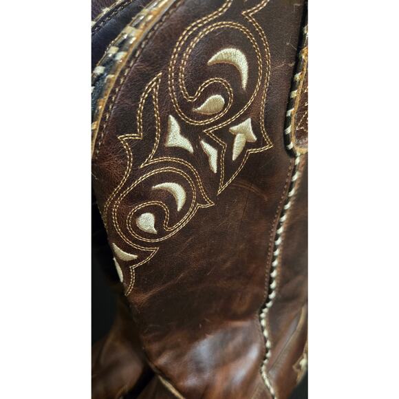 Durango Crush Brown Ladies Pull On Westin Leather Boots Size US 9M - Picture 10 of 11